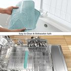 ZLR Silicone Dish Drying Mat 12" x 12" Square - Small Heat Resistant Trivet & Countertop Protector for Air Fryer, Coffee Maker - Waterproof Kitchen Drain Pad for Cups, Fruit (Mint Green)