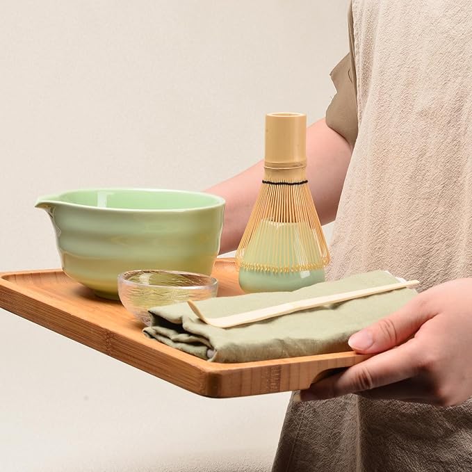 Authentic Japanese Matcha Ceremony Set - 17oz Traditional Chawan Bowl with Bamboo Whisk (Chasen), Scoop & Stand - Complete Starter Kit for Beginners, Christmas Thanksgiving Gift Idea