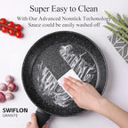10 Inch Nonstick Frying Pan for Eggs & Omelettes, Deep Skillet Pan for Cooking, PFOA-Free Non Toxic Non Stick Frying Pan