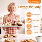 SpaceWhisper 9 Pack Serving Tray, Serving Platters for Snacks, Fruit, Cookies, Dessert, Large Reusable Rectangular Party Platters,3 Pack of 3 Size Set Large 16"*11",Medium 14"*9",Small 12"*7"