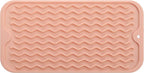 MicoYang Silicone Dish Drying Mat for Multiple Usage,Easy clean,Eco-friendly,Heat-resistant Silicone Mat for Kitchen Counter or Sink,Refrigerator or Drawer Liner Pink S 12 inches x 6 inches