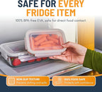 Refrigerator Liners for Shelves (8 Pack) by Linda’s Essentials - Non-Adhesive Drawer and Shelf Liner, BPA-Free Fridge Mats for Kitchen & Cabinets, Easy to Clean, Ideal Household Essentials (Clear)