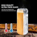 20oz Glass Cups with Lids and Straws Set of 6 – Large Iced Coffee Tumblers for Couples, Families, or Friends – Reusable Drinkware for Brunch, Home Gatherings, and Holiday Gifting