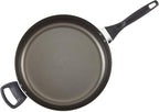 Farberware Dishwasher Safe Nonstick Jumbo Cooker/Saute Pan with Helper Handle - 6 Quart, Black