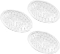 iDesign Plastic Soap Dish, Soap Saver, and Kitchen Sponge Holder - Set of 3, 0.75” x 3.25” x 4.75”, Clear