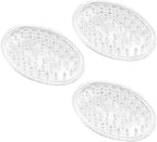 iDesign Plastic Soap Dish, Soap Saver, and Kitchen Sponge Holder - Set of 3, 0.75” x 3.25” x 4.75”, Clear