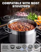Cooks Standard Stockpots Stainless Steel, 11 Quart Professional Grade Stock Pot with Lid, Silver