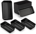 P&P CHEF Loaf Pan Set, 9 x 5 Inch Bread Pans, Stainless Steel Loaf Toast Baking Pans For Bread Meatloaf Lasagna Cake, Healthy & Non Toxic, Oven Safe& Easy Clean, (Black, 10Pcs)