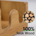 HTB Sponge Holder for Kitchen Sink,Teak Wood Dish Sponge Caddy Rack Tray Stand with Drain,Kitchen Sink Storage Organizer Countertop