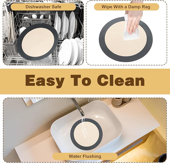 Kitchen Silicon Baking Mats, 9 Inch Food Safe Non-Stick Reusable Silicone Mat Sheet for Springform Pan, Prevent Cake from Sticking to Bottom and Side, Cookie Baking Gadgets for Cheesecake Pan