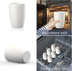 Homienly Kitchen Cups 12 OZ Wheat Straw Drinking Glasses–Unbreakable, Lightweight & Reusable Alternative to Plastic Cups,Dishwasher Safe Cups for Kitchen & Outdoor Use (White, 6 PCS)