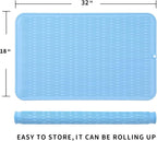 MicoYang Silicone Dish Drying Mat for Multiple Usage,Easy clean,Eco-friendly,Heat-resistant Silicone Mat for Kitchen Counter or Sink,Refrigerator or Drawer Liner Light Blue 4XL 32 inches x 18 inches