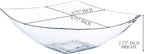 PLASTICPRO Disposable 64 ounce Square Serving Bowls, Party Snack or Salad Bowl, Large Plastic Crystal Clear Pack of 4