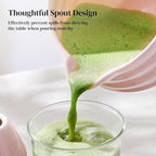 DOWAN Matcha Whisk Set, 7 Pcs Matcha Set Includes Bowl with Spout, Whisk and Holder, Bamboo Scoop and Holder, Sifter and Tea Towel - Matcha Kit Gift for Lovers Beginners (Pink)