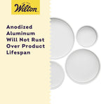 Wilton Aluminum Round Cake Pan Set, 4-Piece for Layered Cakes,Durable, Even Heating, Rust-Resistant, Professional Bakeware, 8, 10, 12 in., Package May Vary