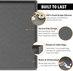 TigeJoy 22" x 19" Under Sink Mats for Kitchen Waterproof, Leak-Proof Silicone Mat Sink Protector and Cabinet Liner, Kitchen Essentials Organizer and Storage, Boot or Shoe Tray, Pet Feeding Mat