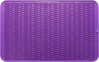 MicoYang Silicone Dish Drying Mat for Multiple Usage,Easy clean,Eco-friendly,Heat-resistant Silicone Mat for Kitchen Counter or Sink,Refrigerator or Drawer Liner Purple 3XL 28 inches x 18 inches