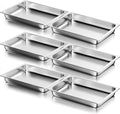 WantJoin Steam Table Hotel Pans - 1/1 Full Size 2.5 Inch Deep 6 Pack, Stainless Steel Food Storage Container Metal Tray Sets for Commercial Chafing Dishes Restaurant Buffet Catering Supplies