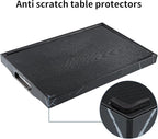 MDLUU Plastic Serving Tray, Ottoman Tray with Cutout Handles, Rectangle Butler Tray for Breakfast in Bed, Coffee Table Decor, Party (Marble)