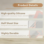 Professional Silicone Bread Baking Mat Non Stick Oven Liner Perforated Steaming Mesh For Half Sheet Size(11-4/5" x 15-3/4")