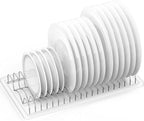Simple Houseware Stainless Steel Plate Drying Rack with Drainboard, Chrome