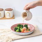 KitchenTour Pasta Bowls 26 Ounce, Porcelain Salad Bowls Serving Bowls Set of 6, 8 inch Ceramic Soup Bowls Dinner Bowls, Dishwasher and Microwave Safe, Assorted Colors