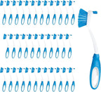 Dish Brush Scrubber for Kitchen, 36 Pack, by LOLA, Stiff Bristles & Food Scraper, Comfort No-Slip Grip Handle, Safe for Non-Stick & Coated Cookware