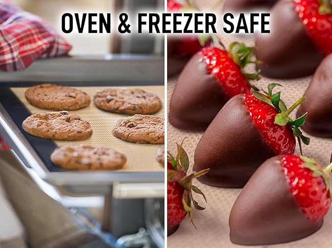 Zulay Kitchen Silicone Baking Mat - Reusable Nonstick Silicone Sheet for Oven, 15" x 11.6", Dark Gray
