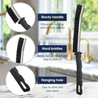 Crevice Cleaning Brush, Multi-Purpose Hard Bristle Brushes for Deep Cleaning Kitchen, Bathroom, Grout, Sink, Cup, Teapot, Bottle, Blender, Corners, Tight Spaces & More 12pcs