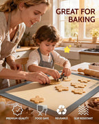Silicone Baking Mat - Sopito Platinum Silicone - Non-Stick, Food Safe, Reusable Baking Sheet Liner, 5Pcs Set for Half Sheet Size Tray & Quarter Size Tray and 9'' Pizza pan, Grey