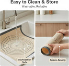 Silicone Baking Pastry Dough Mat - 26x16Inch Extra Large Cookie Bread Rolling Mats Sheet, Nonstick Kitchen Counter Kneading Board,Thick Reusable Pie Cookies Pizza Fondant Making Matt Measurement(Gray)