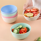 Unbreakable Cereal Bowls 24 OZ Reusable Wheat Straw Bowl Set of 4, Microwave & Dishwasher Safe, BPA Free Dinner Bowls for Rice Noodle Snack Salad Fruit, Lightweight Soup Bowls