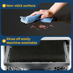 16x75 Inches Oven Liner for Bottom of Oven, Cut to Size Air Fryer Liners, Stovetops Protector & Grills Mat Thick Heavy Duty Non Stick Teflon Sheet with BPA and PFOA Free