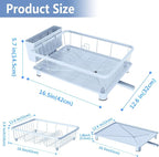 Hiviweer Blue Dish Drying Rack, Dish Rack,Space-Saving Dish Racks for Kitchen Counter with Utensil Holder,Gifts for Women Mothers Day, Kitchen Gadgets & Decor