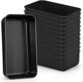 P&P CHEF Loaf Pan Set, 9 x 5 Inch Bread Pans, Stainless Steel Loaf Toast Baking Pans For Bread Meatloaf Lasagna Cake, Healthy & Non Toxic, Oven Safe& Easy Clean, (Black, 12Pcs)