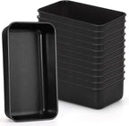 P&P CHEF Loaf Pan Set, 9 x 5 Inch Bread Pans, Stainless Steel Loaf Toast Baking Pans For Bread Meatloaf Lasagna Cake, Healthy & Non Toxic, Oven Safe& Easy Clean, (Black, 12Pcs)