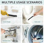 Crevice Cleaning Brush Set, Multi-Purpose Hard Bristle Brushes for Deep Cleaning Kitchen, Bathroom, Grout, Sink, Cup, Teapot, Bottle, Blender, Corners, Tight Spaces & More (12)