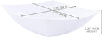 PLASTICPRO Disposable 32 ounce Square Serving Bowls, Party Snack or Salad Bowl, Medium Plastic Elegant White Pack of 4