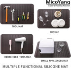 MicoYang Silicone Dish Drying Mat for Multiple Usage,Easy clean,Eco-friendly,Heat-resistant Silicone Mat for Kitchen Counter or Sink,Refrigerator or Drawer Liner Coffee 3XL 28 inches x 18 inches