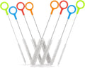 Buenalife Heavy Duty Cleaning Brushes Set of 8 - Extra Long Straw Cleaners for Metal and Plastic Reusable Drinking Straws, to Clean Small Spaces, Sippy Cups, Water Bottles - Sturdy Hard Brush Bristles