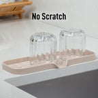 Zulay Kitchen Large Silicone Sponge Holder (12x4) – Flexible Sink Organizer Tray for Kitchen & Bathroom – Multipurpose Soap Dish for Sponges, Makeup, Trinkets & More (Ivory)