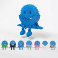Creative Hanging Sponge Holder with Drainage/Traceless Glue, 3D Printing Countertop Funny Sponge Holders for Kitchen Sink, Keeps Your Sponge Dry & Smiling, for Scrub Daddy Holder (1, Blue)