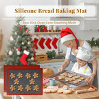 Professional Silicone Bread Baking Mat Non Stick Oven Liner Perforated Steaming Mesh For Half Sheet Size(11-4/5" x 15-3/4")