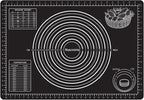 Extra Large Baking Mat - 26" Silicone Pastry Mat, Reusable Non-Stick Dough Mat with Measurement for Fondant, Rolling Dough, Pie Crust, Pizza and Cookies, Black