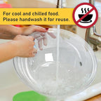 EcoDispose Clear Plastic Serving Salad Bowl Sets, 160 Oz 16PCS in 4 SETS - Round Large Disposable Bowls