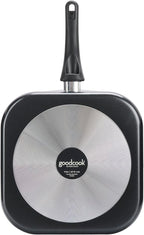 GoodCook Everyday Griddle Pan Ceramic Nonstick Aluminum Construction for Even Heating Non-Toxic PTFE & PFOA Free, 11-Inch, Black