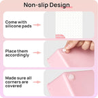 Vtopmart 44 PCS Plastic Drawer Organizers Set, 4-Size Versatile Bathroom and Vanity Organizer Trays, Non-Slip Storage Containers for Makeup, Jewelries, Bedroom，Kitchen Utensils and Office, Pink