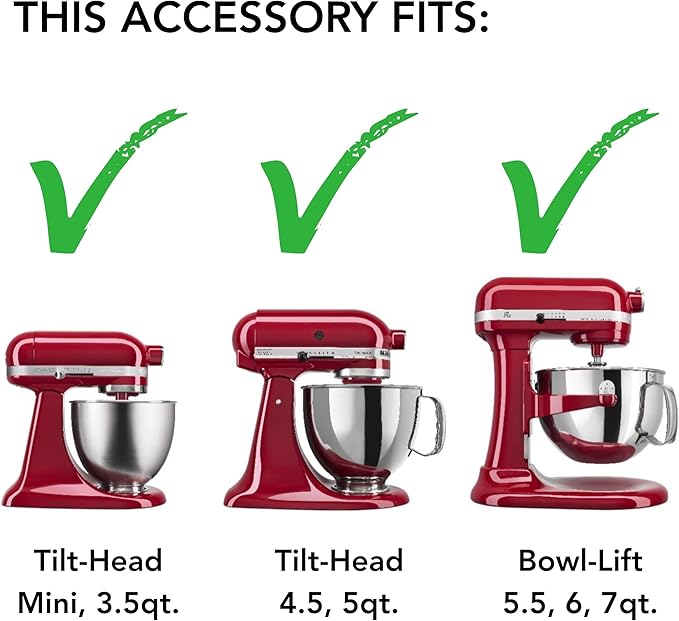 KitchenAid Ksmpexta Gourmet Pasta Press Attachment with 6 Interchangeable Pasta Plates, White