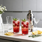 Mapoxy 12 Pack Vintage Hobnail Highball Glass Cups, 16 Oz Textured Drinking Glasses for Water, Juice, Beer, Iced Tea, Cocktails, Clear Glasswares for Home&Bar Use, Dishwasher Safe