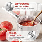 SUNHOUSE - 1.5 Quarts Stainless Steel Sauce Pan with Lid - PFOA-FREE, Stainless Steel Sauce Pan, Advanced Impact Bonding Induction Base, Stay-Cool Handle, Compatible with All Cooktops